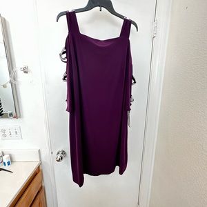 EPC Dark Purple Dress with cut out sleeves